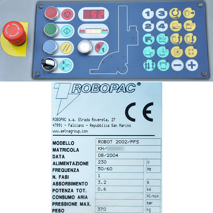 成光産業製【2801027】ROBOPAC 半自動ストレッチ包装機　2004年